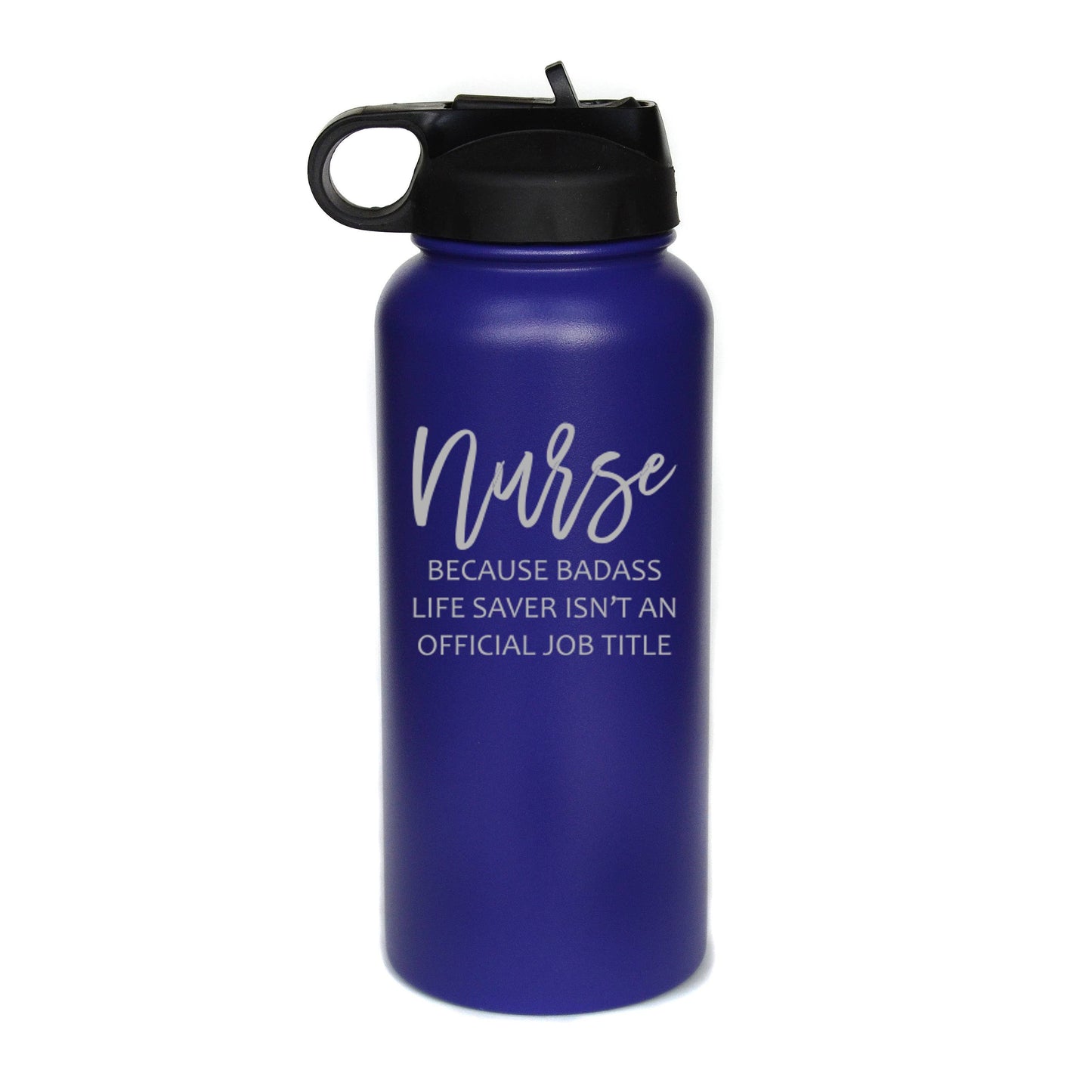 32 oz. Engraved Nurse Bada** Water Bottle