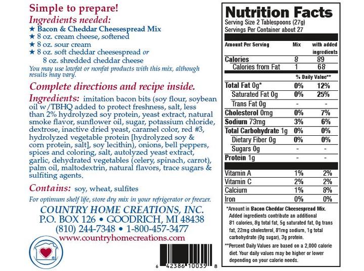 Bacon & Cheddar Cheesespread Mix