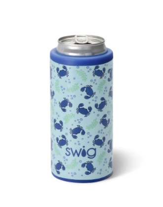 Blue Crab Skinny Can Cooler 12oz