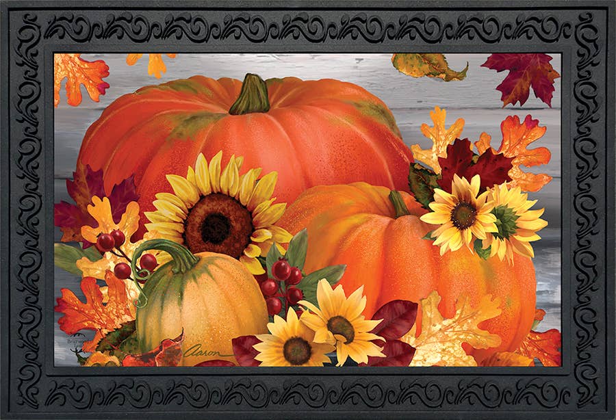 Autumn Pumpkin Trio Doormat