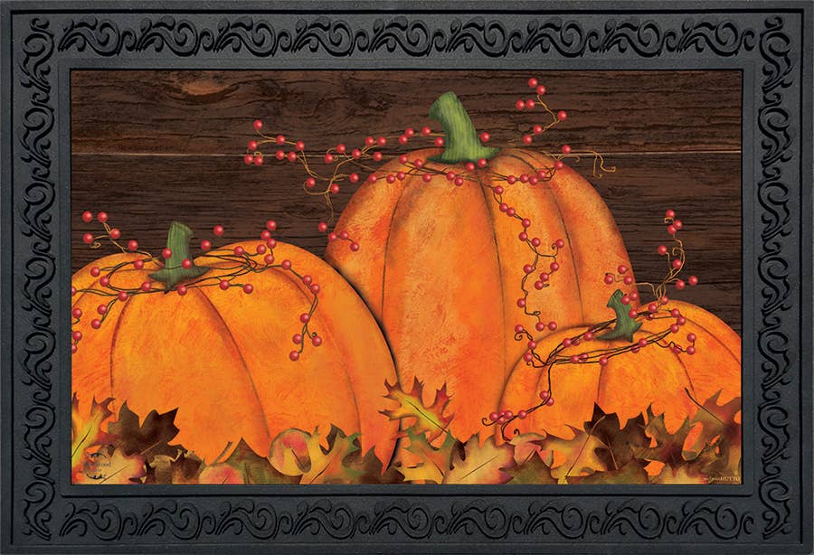 Rustic Pumpkin Patch Doormat