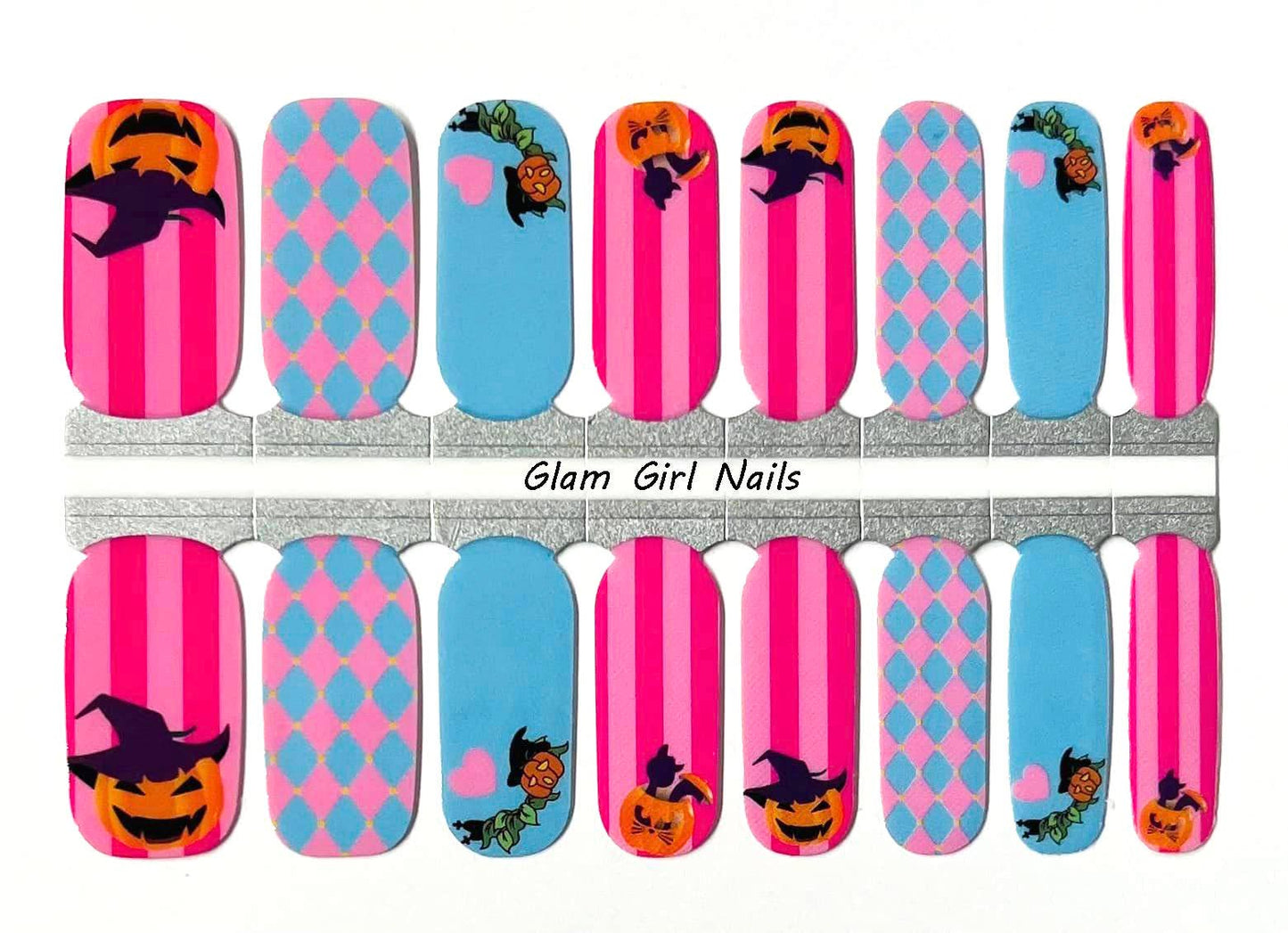 Jack O Lantern Halloween Nail Wraps