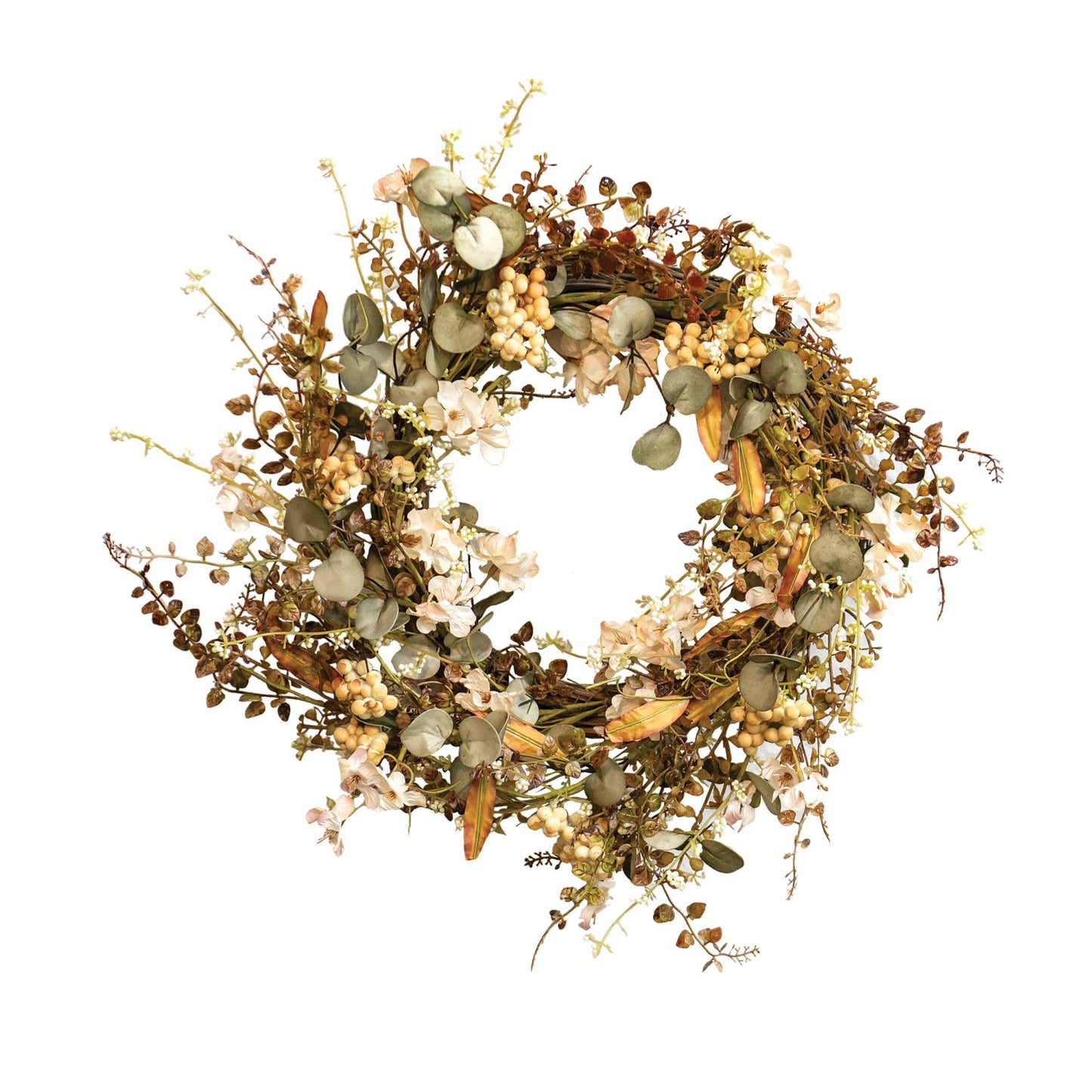 Mixed Cream Fall Floral Wreath