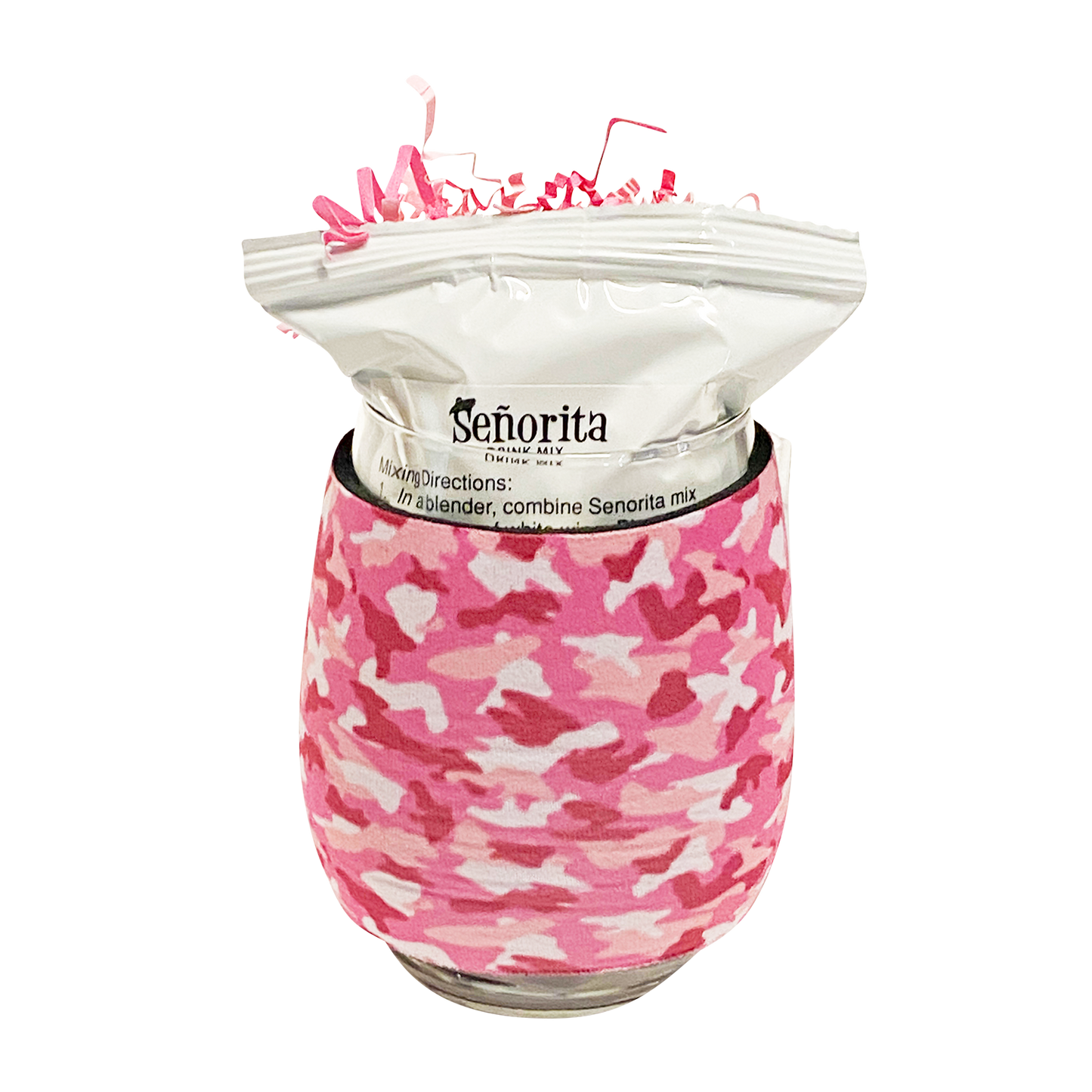 Wine Huggie (Pink Camo) Stemless