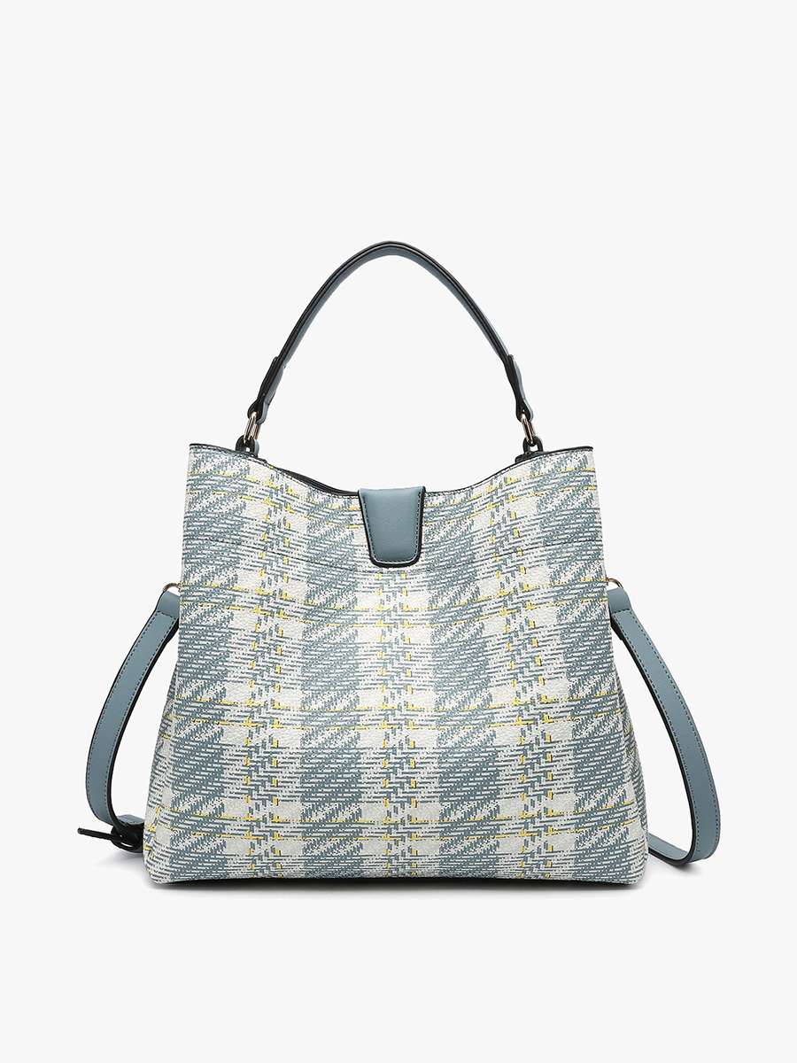 Tati Plaid Satchel w/ Inner Slip Pockets