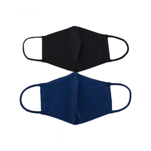 XL Navy and Black, 2 Pack-Adult Face Masks