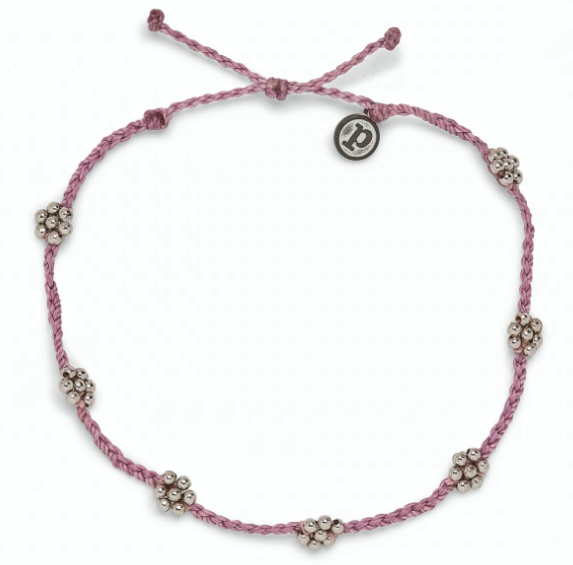 Flora Metallic Bead Anklet
