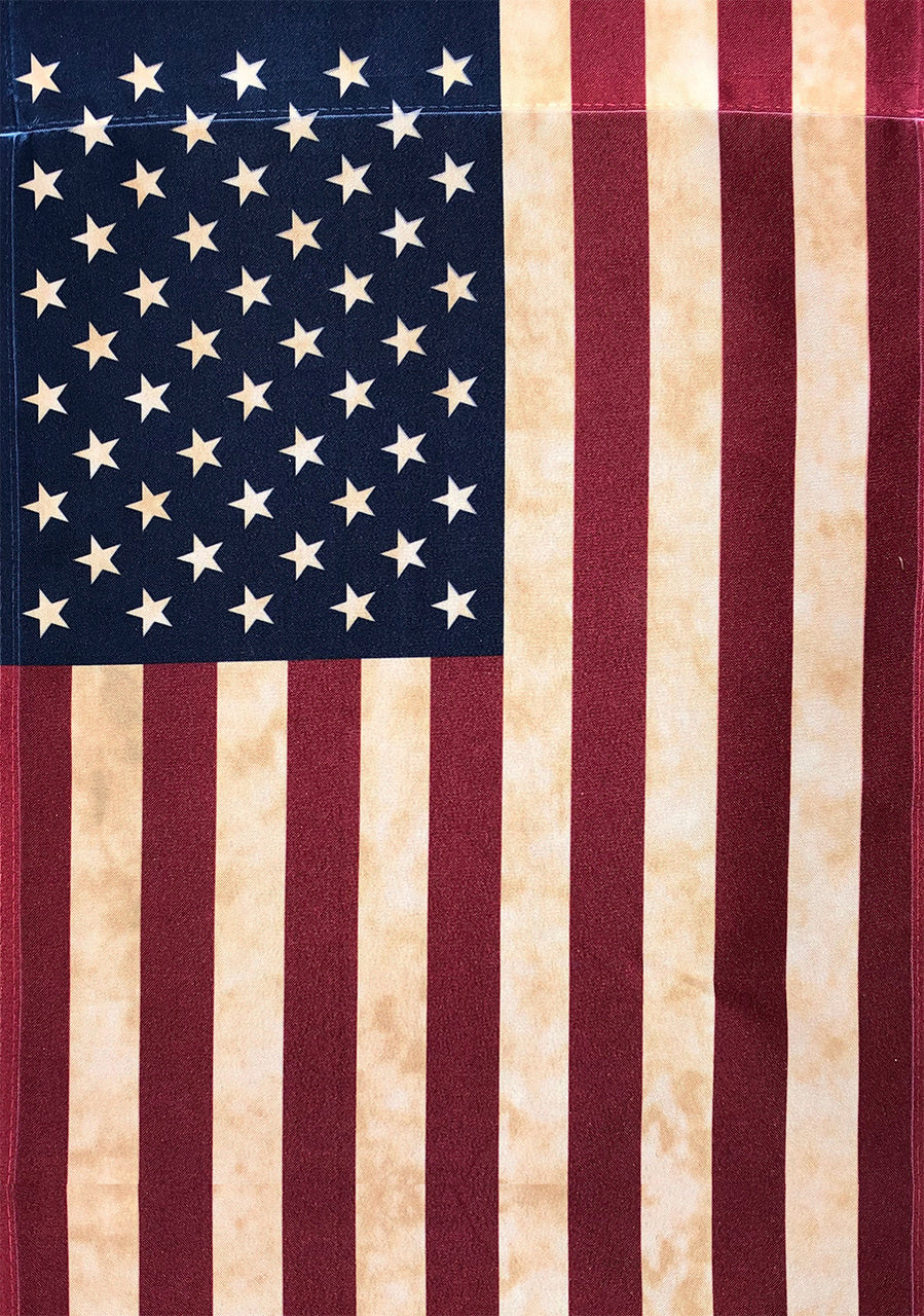 Tea Stained American Garden Flag