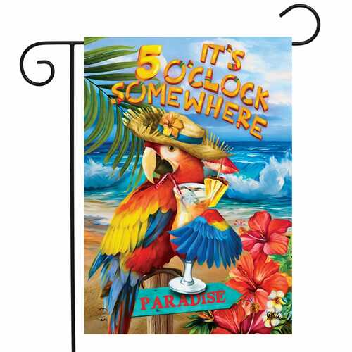 5 O’Clock Paradise Garden Flag