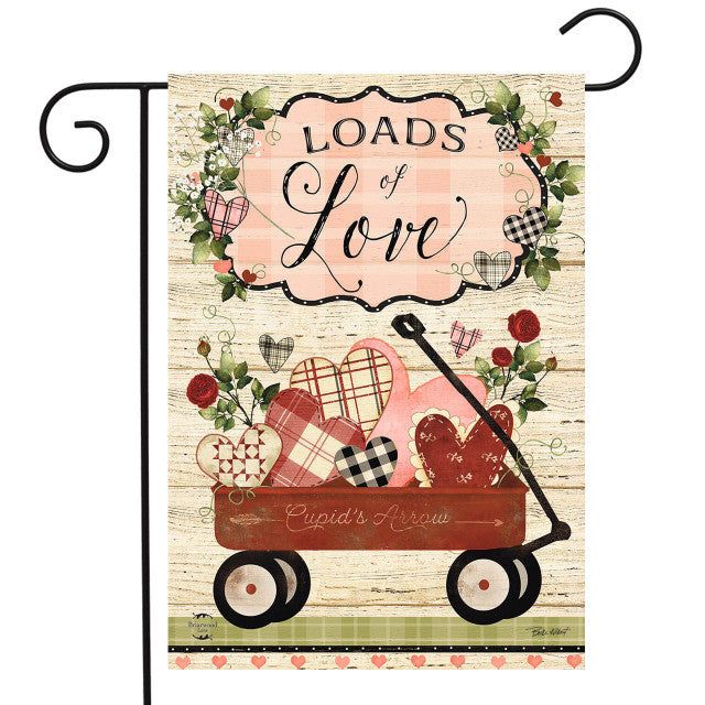 Loads Of Love Wagon Garden Flag