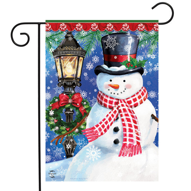 Snow Country Snowman Winter Garden Flag