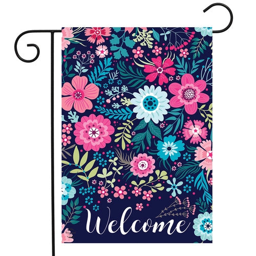 Bright Floral Garden Flag