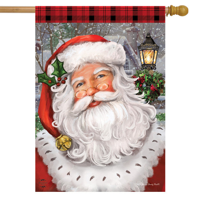 Checkered Santa House Flag