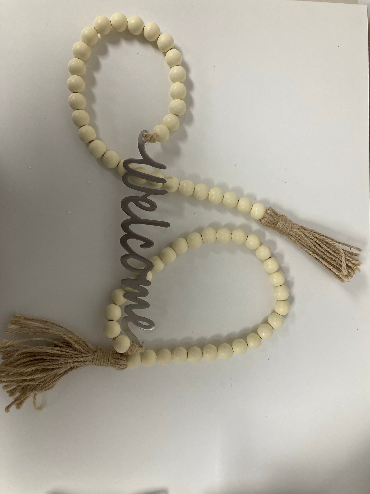 Welcome Beaded Garland 53in