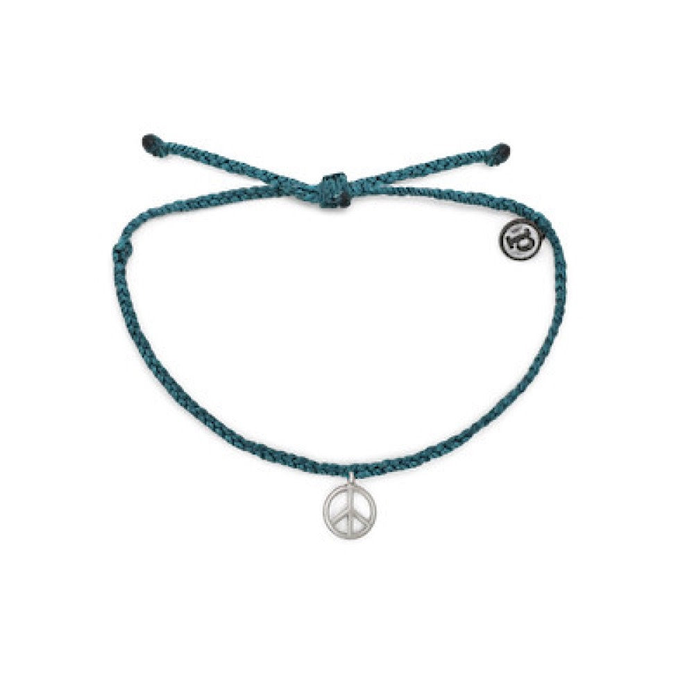 Peace Sign Bracelet Silver