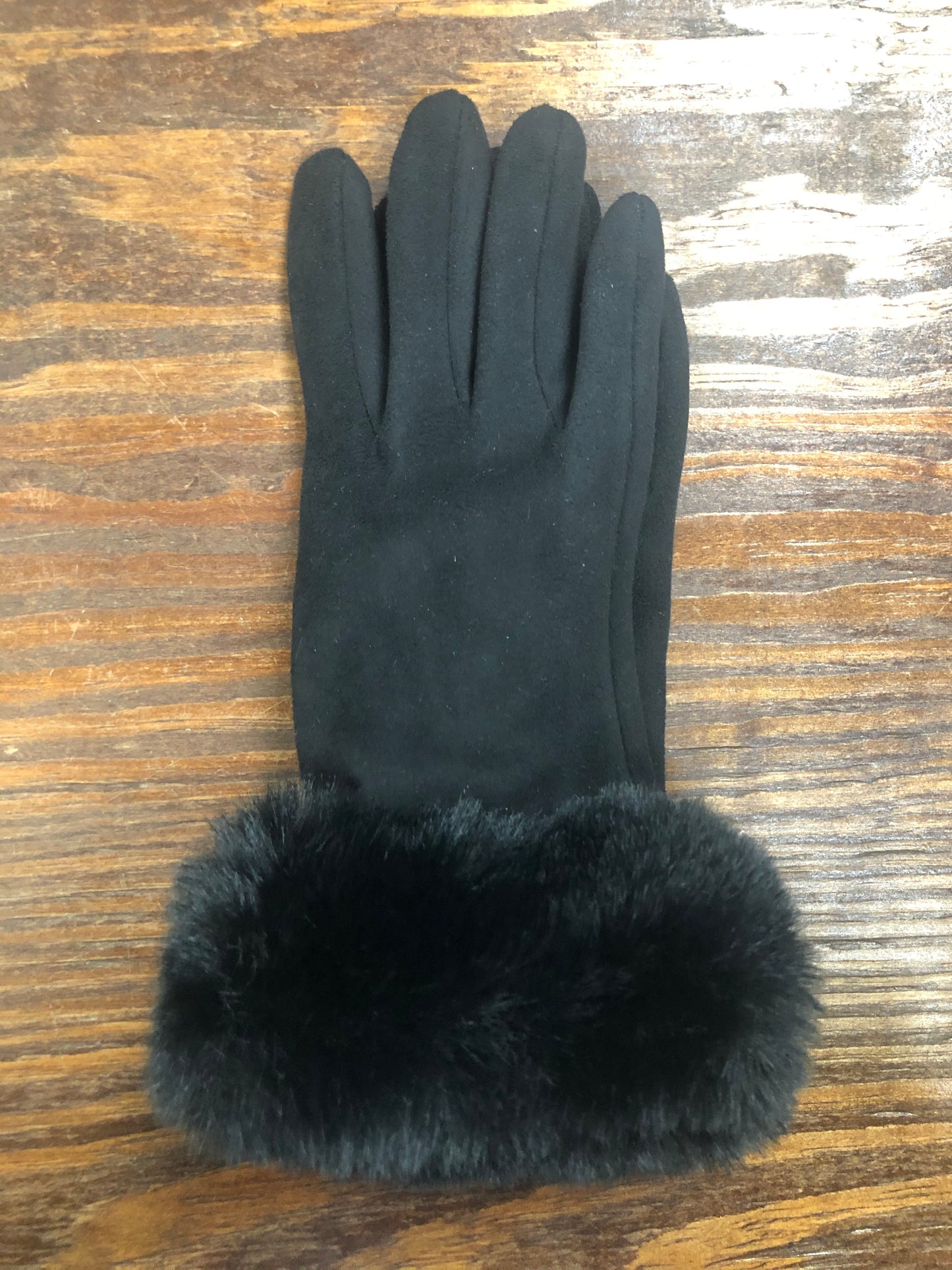 Fur Cuff Texting Gloves (Multiple Colors)