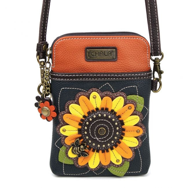 Sunflower - Navy Crossbody CellPhone
