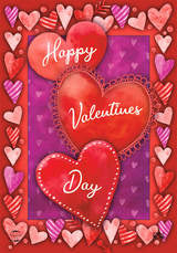 Valentine’s Heart Trio House Flag
