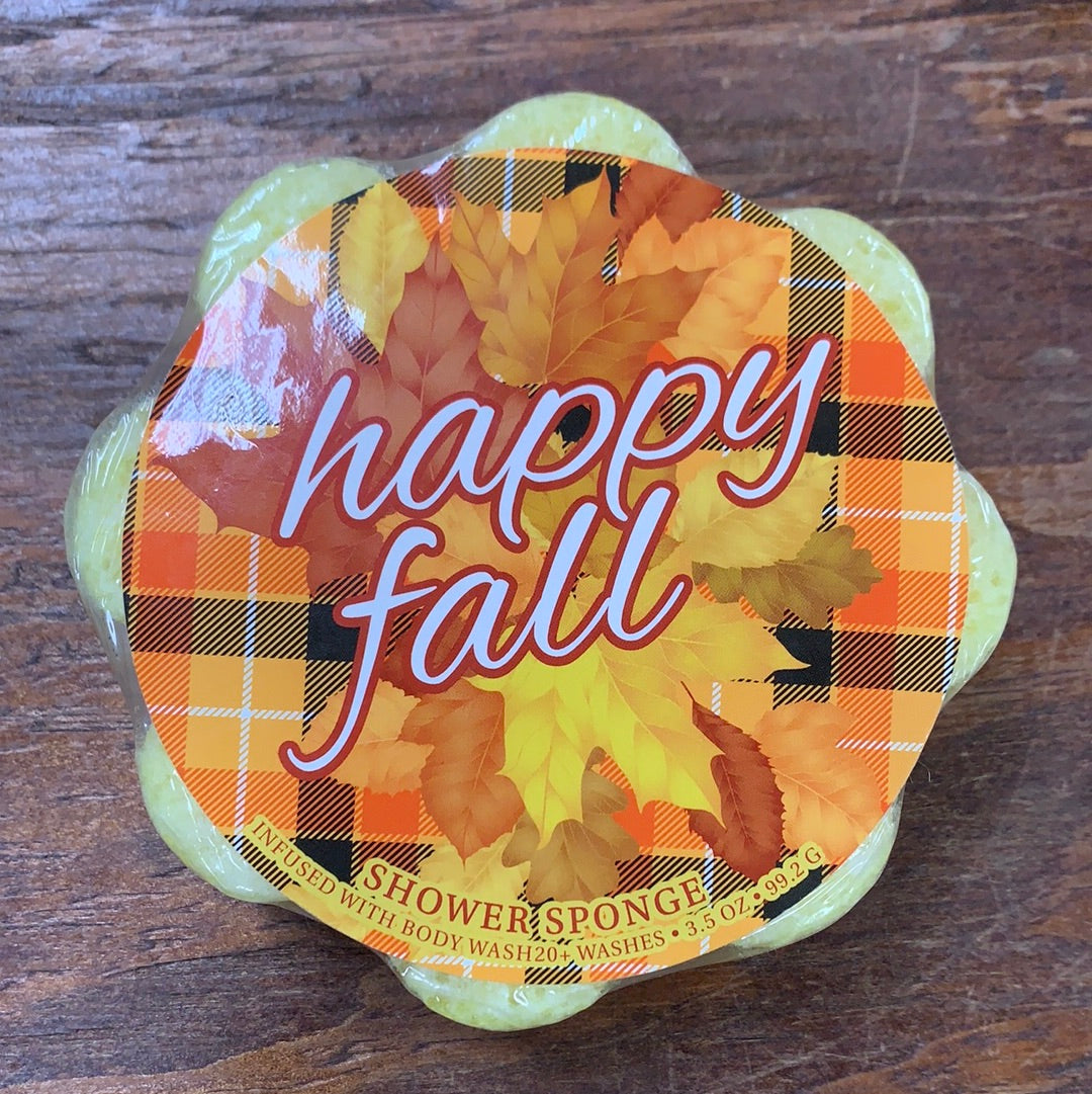 Happy Fall Shower Sponge