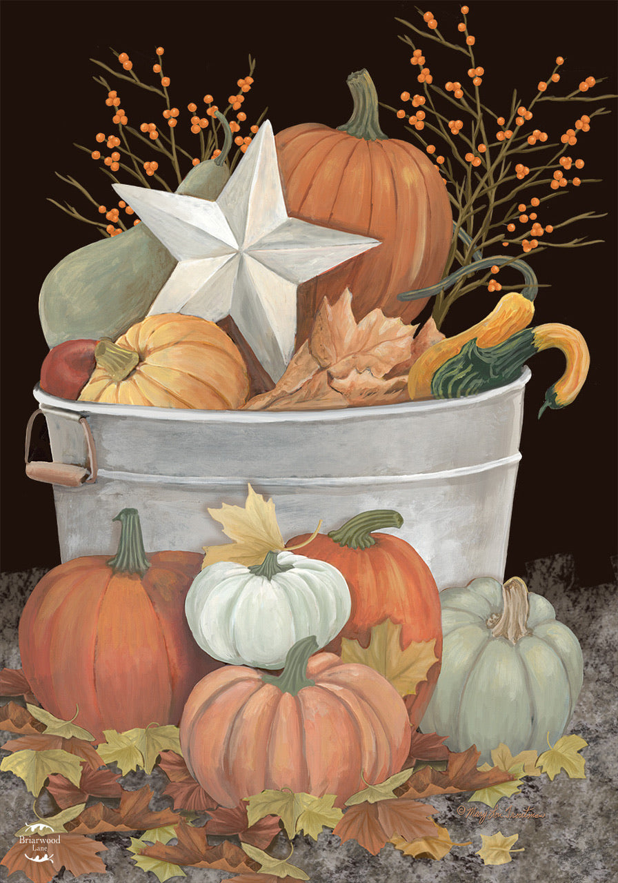 Autumn Bushel Garden Flag