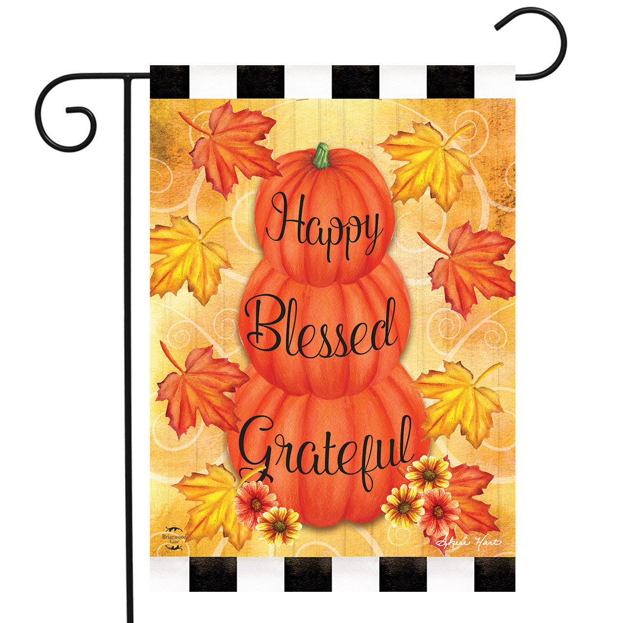 Happy Blessed Grateful Garden Flag