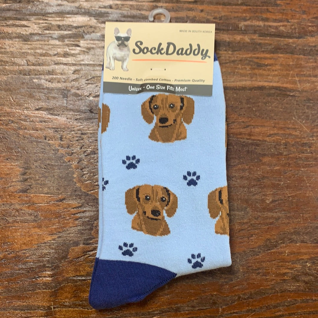 Dachshund Red Socks