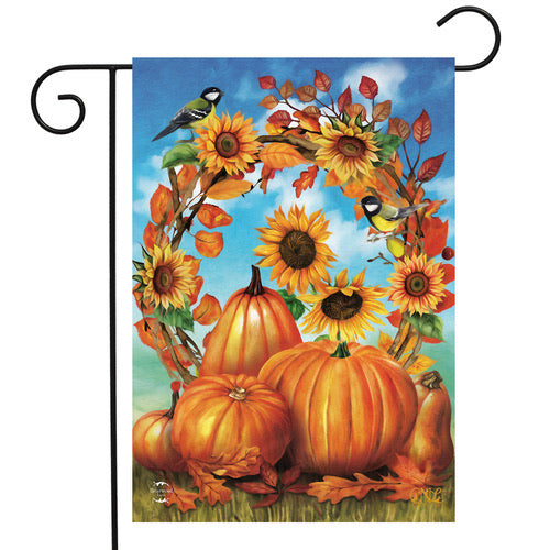Autumn Wreath Still Life Garden Flag