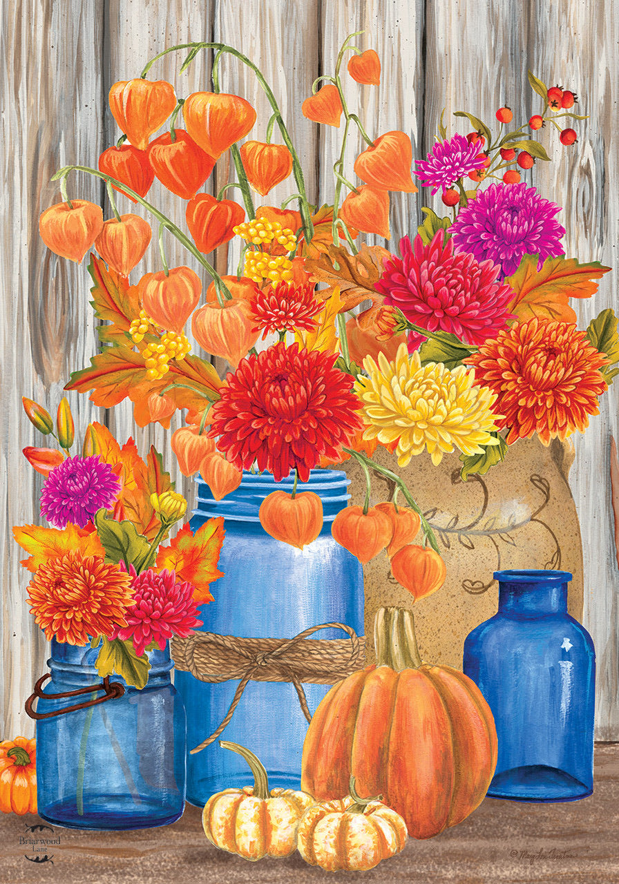 Fall Mason Jars Garden Flag