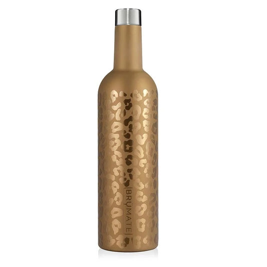 Winesulator 25oz Wine Canteen - Gold Leopard