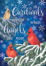 Cardinals Appear Winter Garden Flag