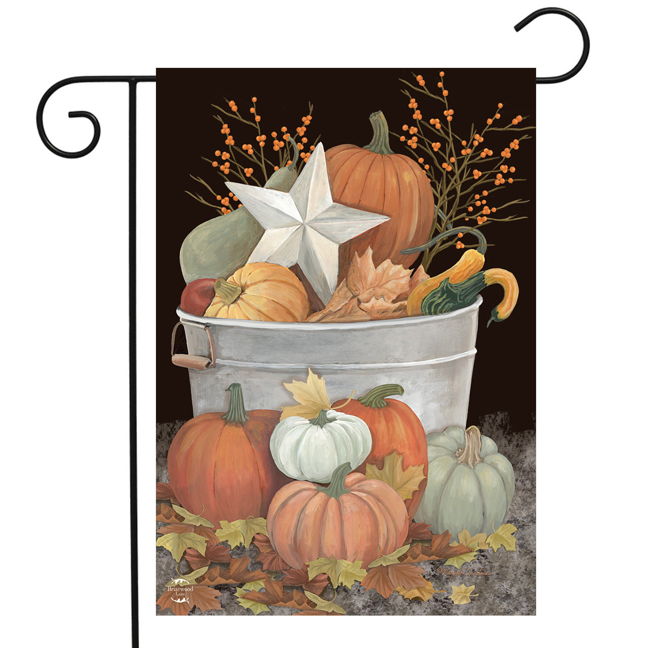 Autumn Bushel Garden Flag