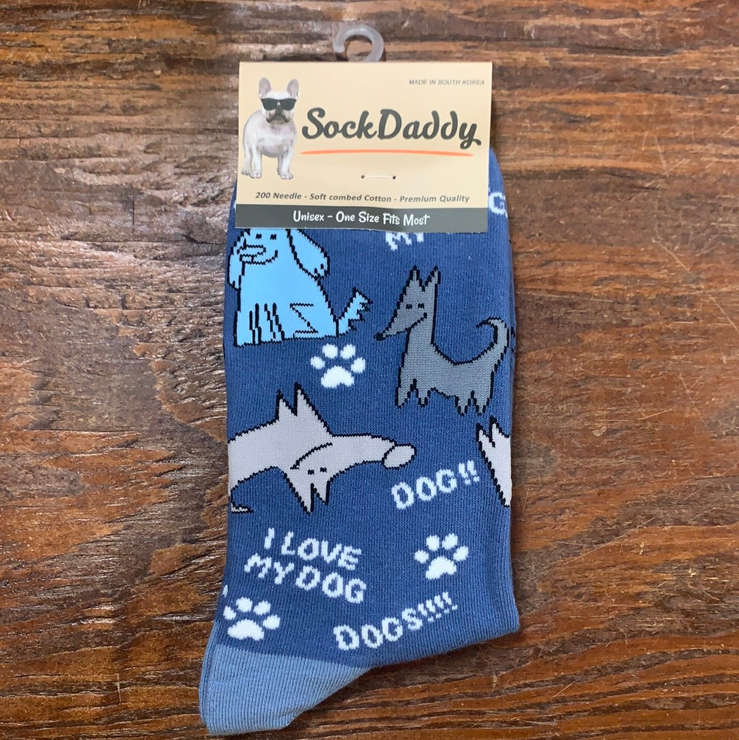 I Love My Dog Socks