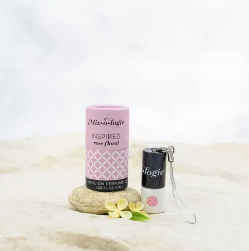 Inspired (rose floral) Mini Roll-On Perfume Keychain (1 mL)