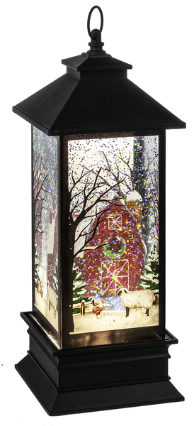 LED Light Up Shimmer Farm Scene Lantern