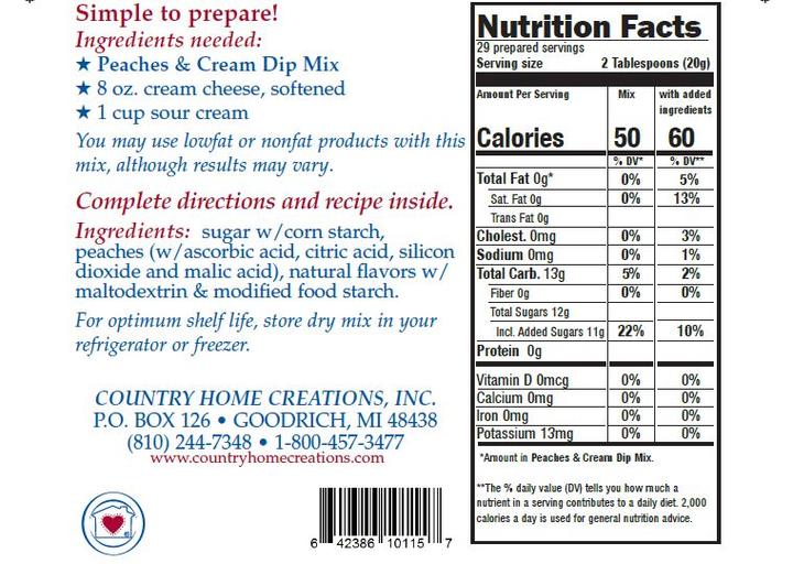 Peaches & Cream Dip Mix