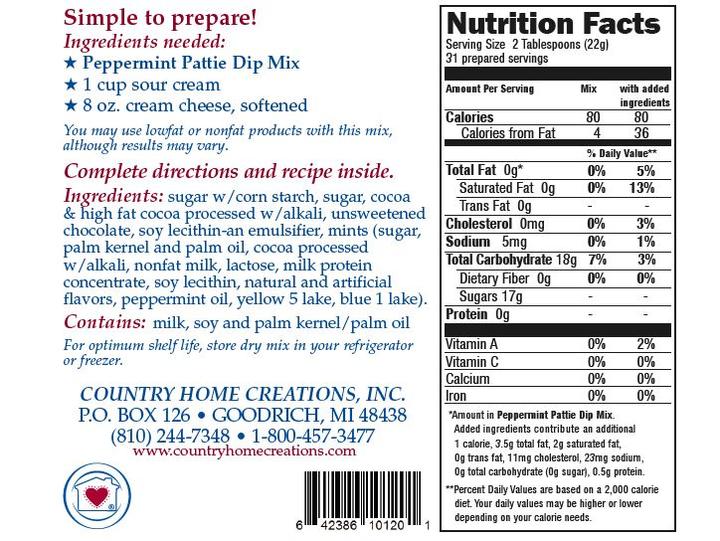 Peppermint Pattie Dip Mix