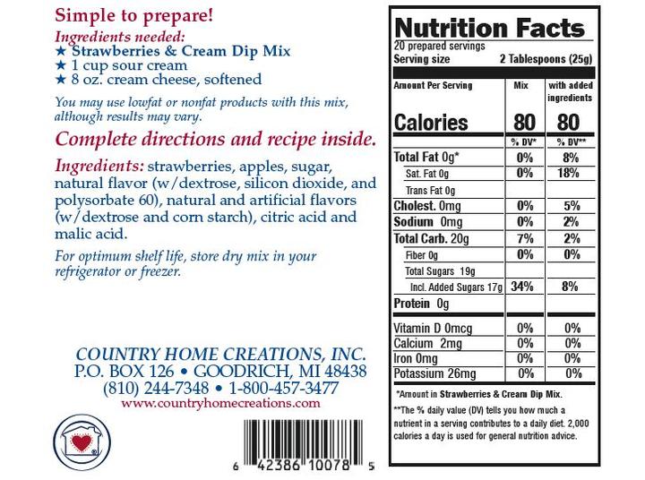 Strawberries & Cream Dip Mix
