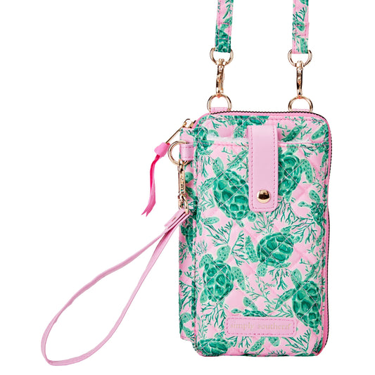 Quilted Snap Crossbody - Sea Turtle