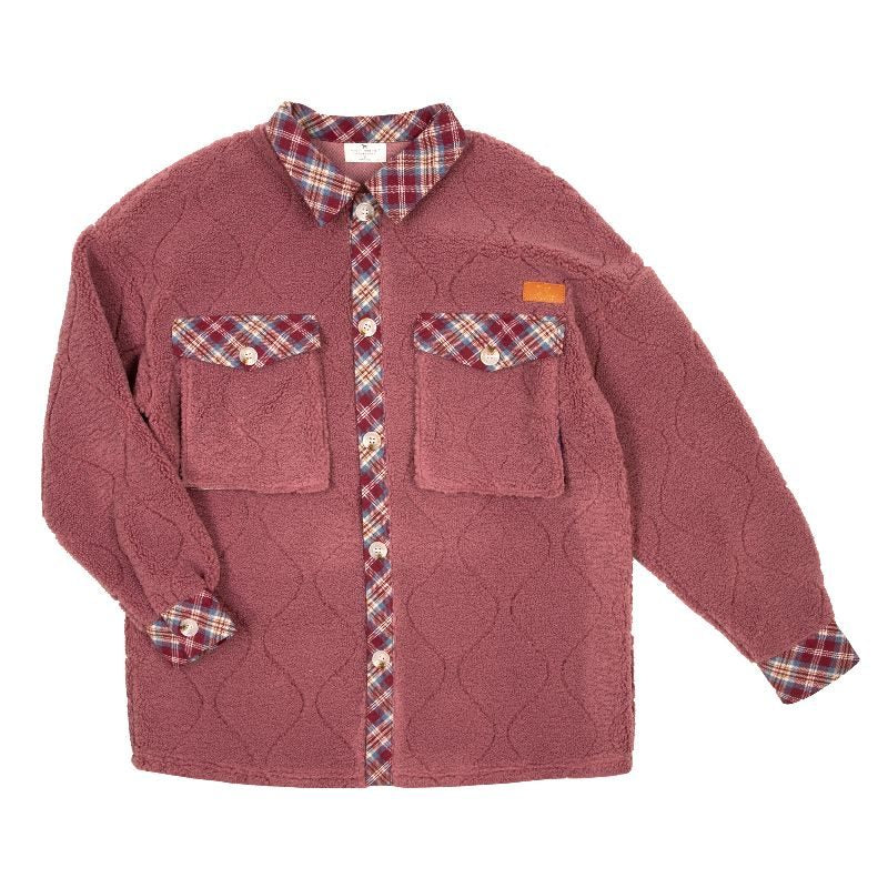 Quilted Shacket - Rose – Enchanted Florist and Gifts