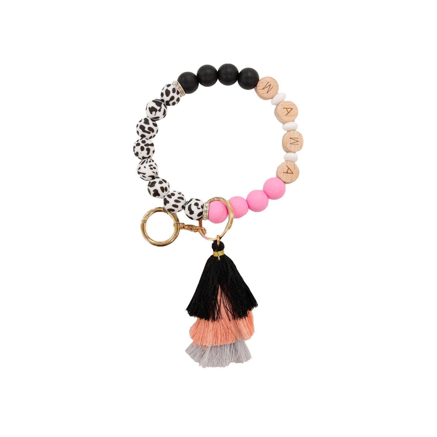 Silicone Bangle Bead Keychains
