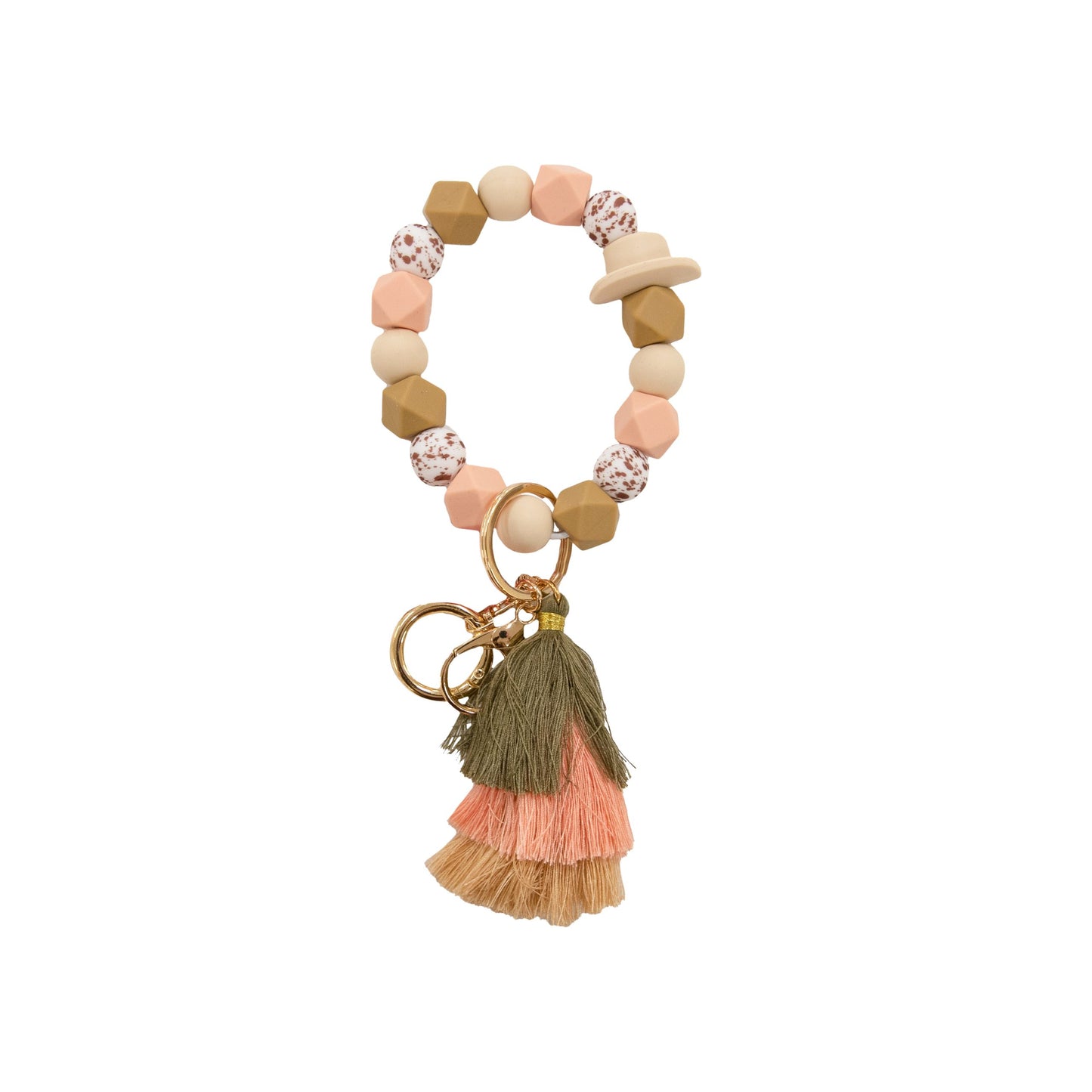 Silicone Bangle Bead Keychains