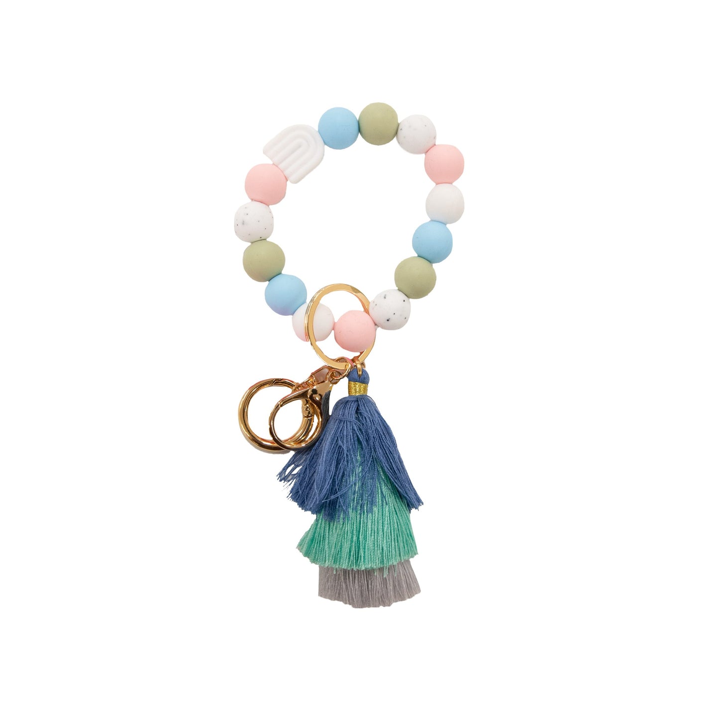 Silicone Bangle Bead Keychains