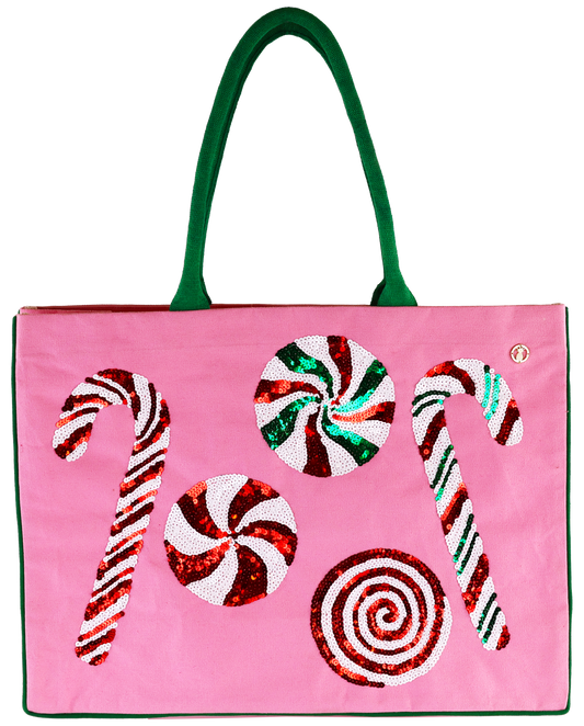 Candy Embroidered Tote Bag