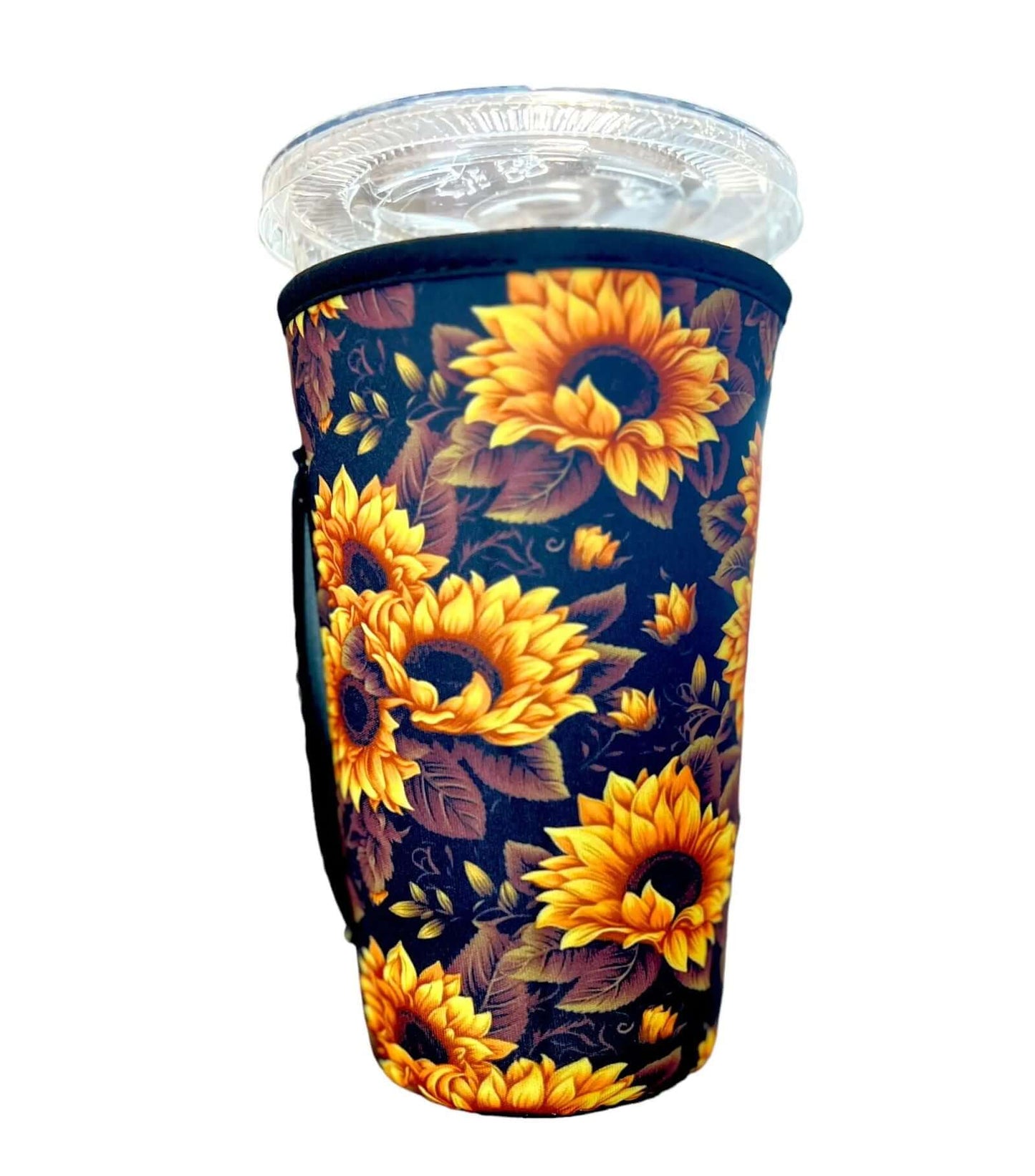 30 OZ Black Sunflower Insulated Cup Cover Sleeve