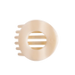 Almond Beige Flat Circle Hair Clip