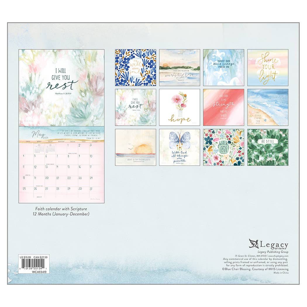 Grace Upon Grace 2025 Wall Calendar