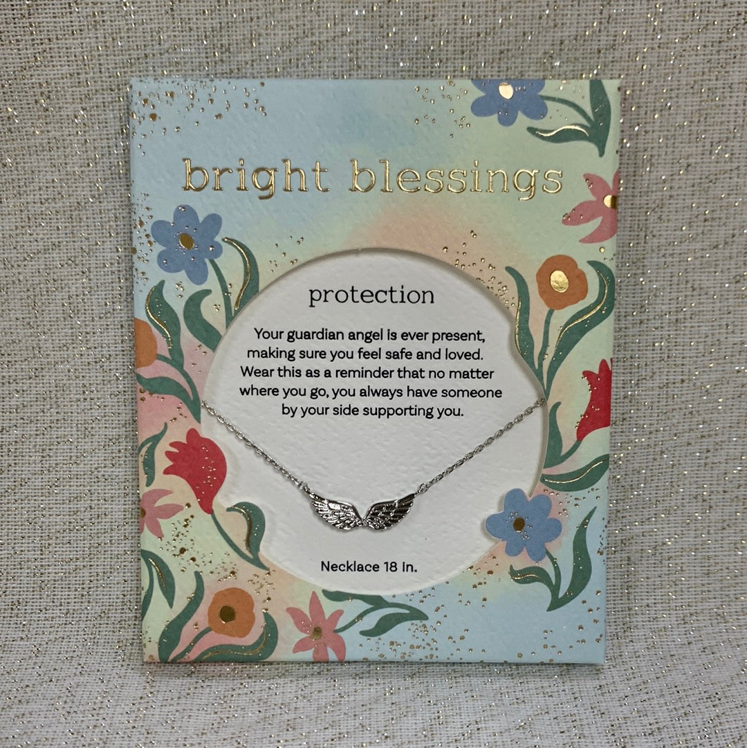 Bright Blessings Necklace - Protection (Angel Wings)