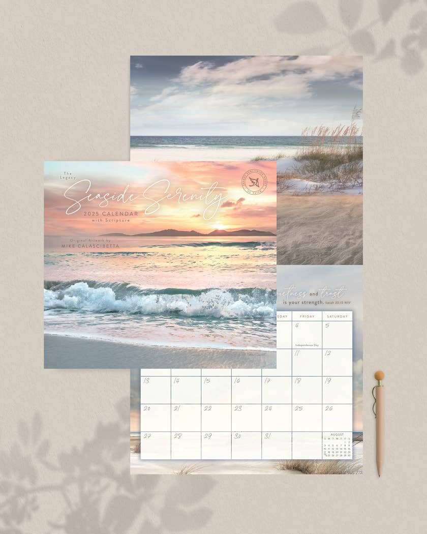 Seaside Serenity 2025 Wall Calendar