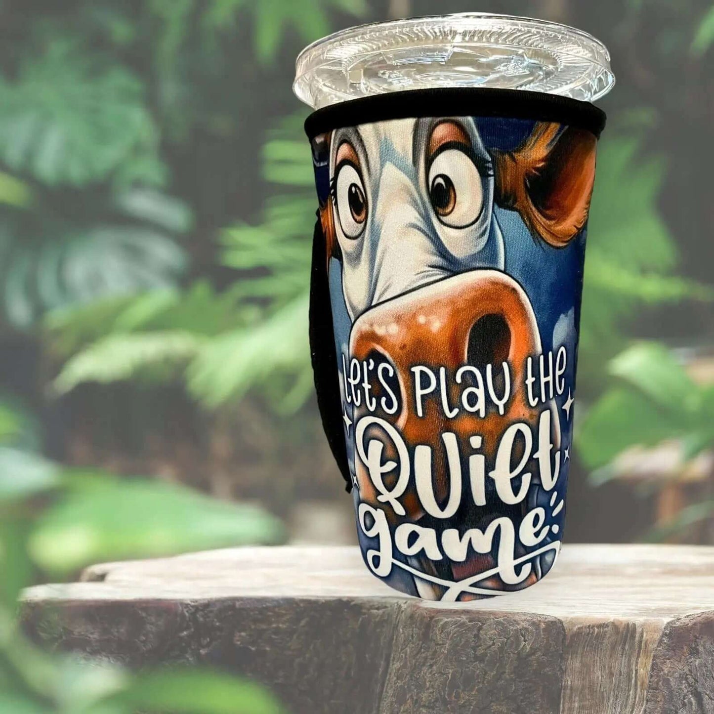 30 OZ Let's Play The Quiet Game  Insulated Cup Cover Sleeve
