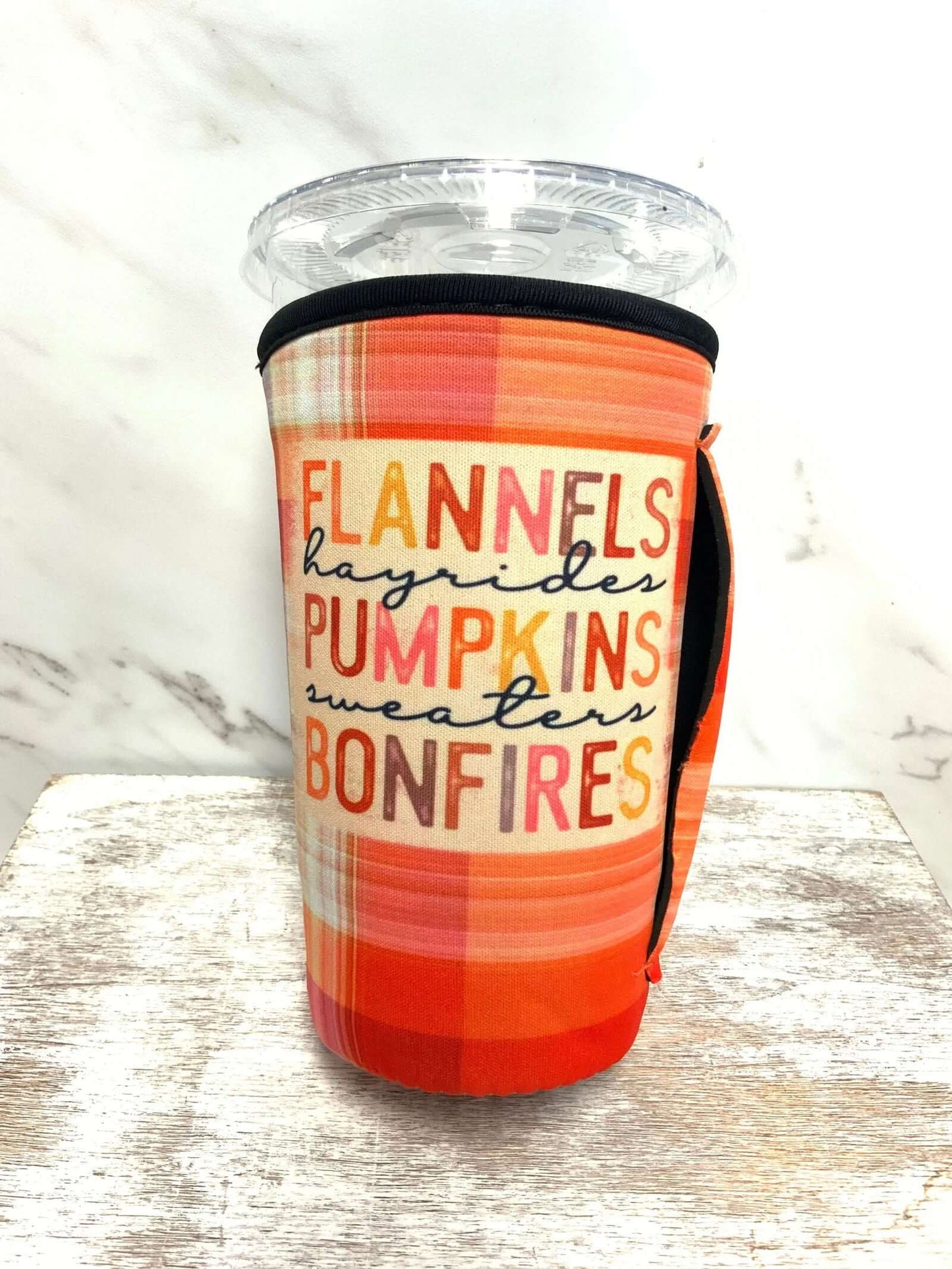 20 OZ Flannels Pumpkins Bonfires Fall Insulated Cup Cover